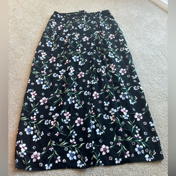 Vintage Bentley Maxi Floral Skirt Size 12 - Picture 1 of 6
